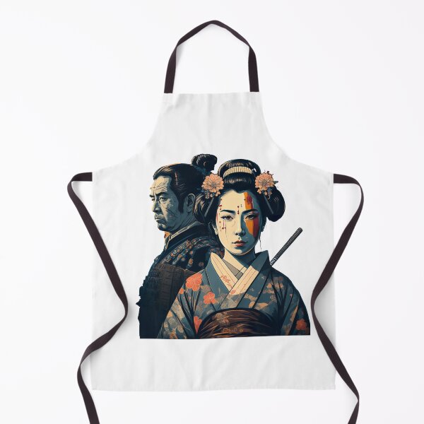 Item preview, Japanese ukiyo-e geisha with samurai warriors designed and sold by Globuwear.