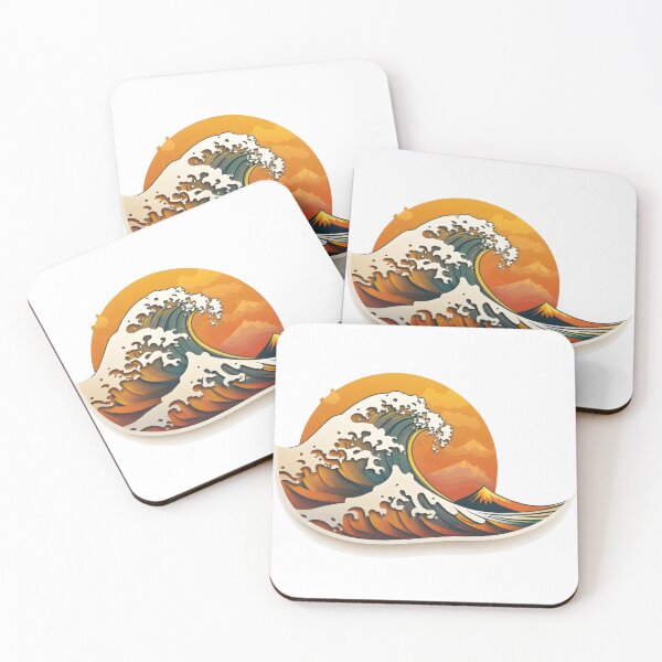 Item preview, Sea wave in sunset designed and sold by omar-sticker11.
