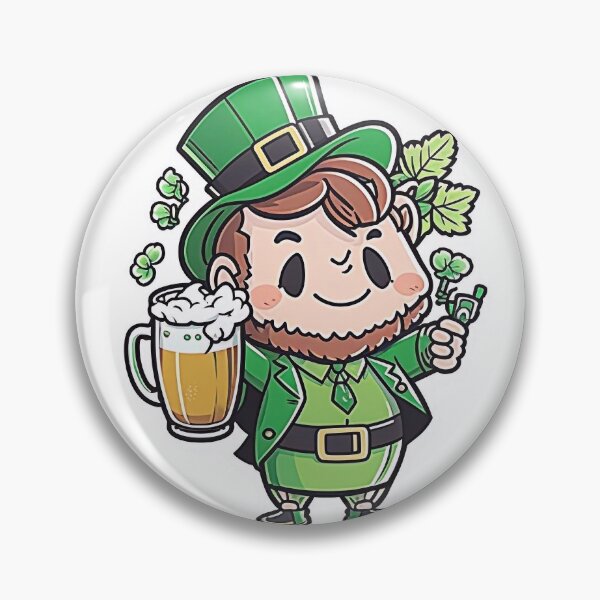 Item preview, Irish leprechaun holding a glass of fresh Guinness designed and sold by knuppify.