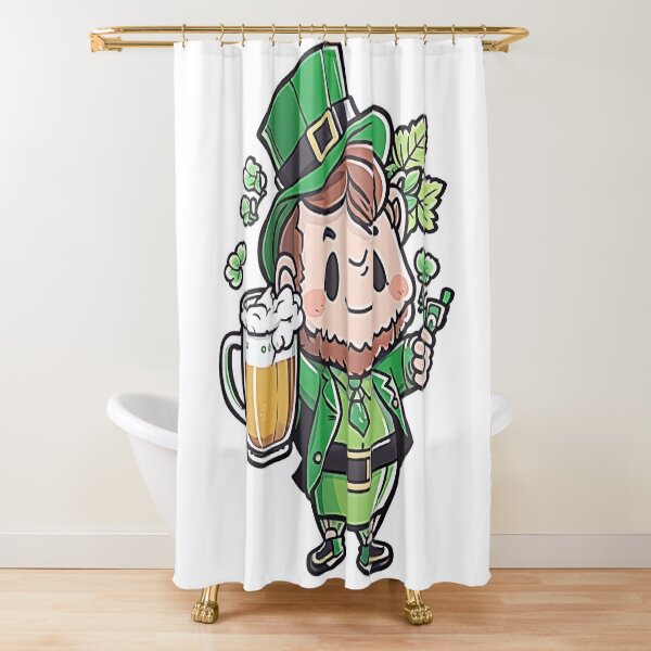 Artikelvorschau, Irischer Leprechaun hält ein Glas frisches Guinness entworfen und verkauft von knuppify.