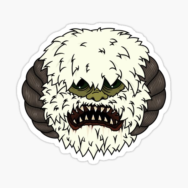 Vista previa del artículo con la obra «Angry Wampa», diseñado y vendido por GlewPrint.