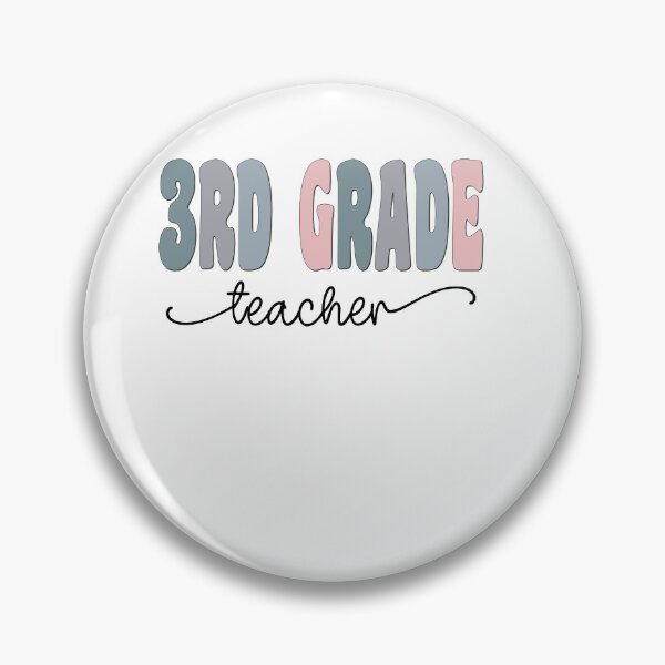 Item preview, 3rd Grade Teacher Pastel Funky Retro Script Design designed and sold by mysticblvd.