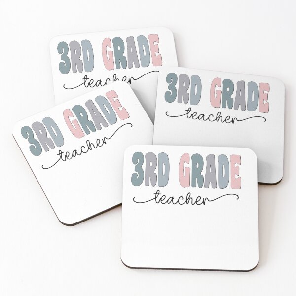 Item preview, 3rd Grade Teacher Pastel Funky Retro Script Design designed and sold by mysticblvd.