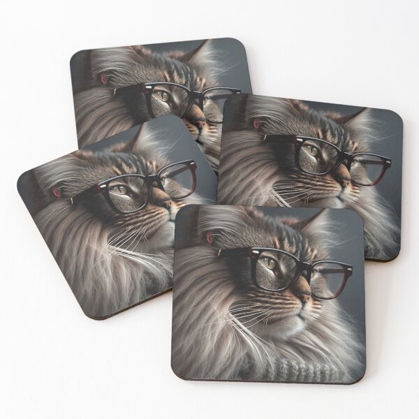 Item preview, Maine Coon cat in a sweater and glasses v1.0 designed and sold by adredn86.
