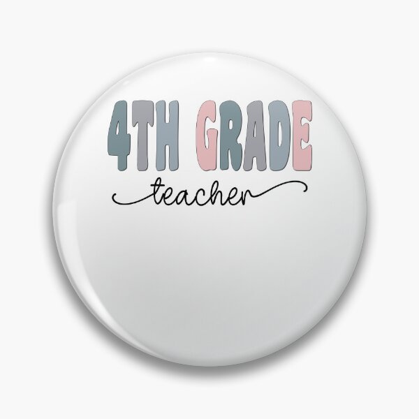 Item preview, 4th Grade Teacher Pastel Funky Retro Script Design designed and sold by mysticblvd.