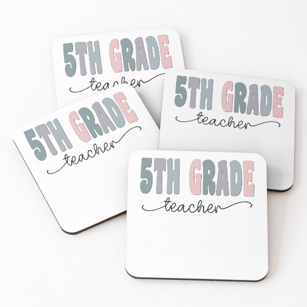 Item preview, 5th Grade Teacher Pastel Funky Retro Script Design designed and sold by mysticblvd.