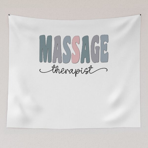 Item preview, Massage Therapist Pastel Funky Retro Script Design designed and sold by mysticblvd.