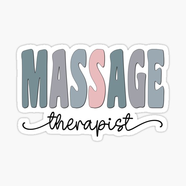 Item preview, Massage Therapist Pastel Funky Retro Script Design designed and sold by mysticblvd.