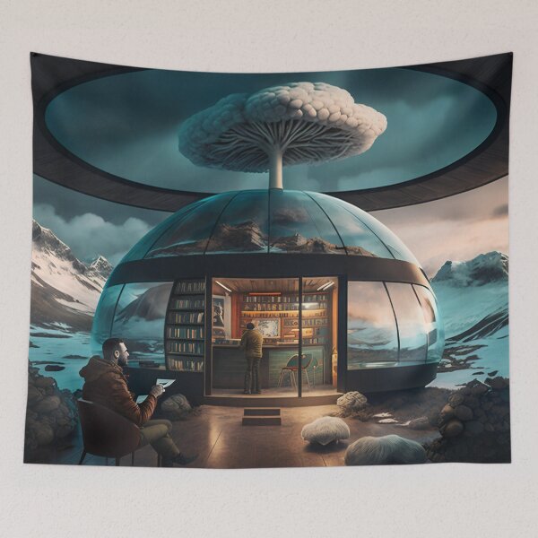 Item preview, The eyes see with the mind-believes mid century mushroom designed and sold by Miguelamarte.