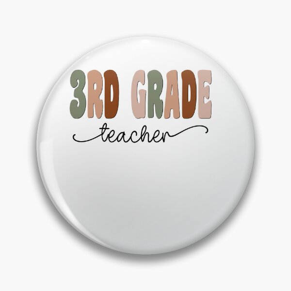 Item preview, 3rd Grade Teacher Boho Retro Script Design designed and sold by mysticblvd.