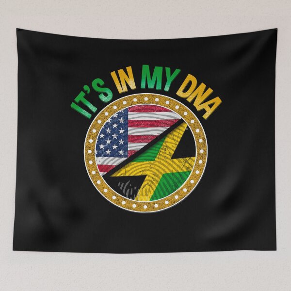 Item preview, IT'S IN MY DNA, Jamaican American heritage, Jamaican flag designed and sold by mwebba2005.