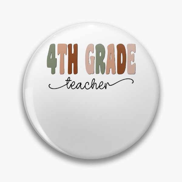 Item preview, 4th Grade Teacher Boho Retro Script Design designed and sold by mysticblvd.