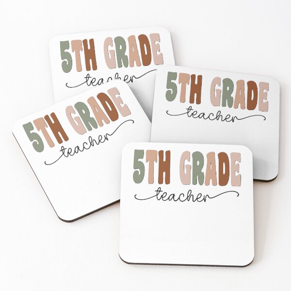 Item preview, 5th Grade Teacher Boho Retro Script Design designed and sold by mysticblvd.