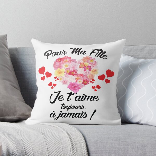 Gift for my daughter (I love you) Throw Pillow