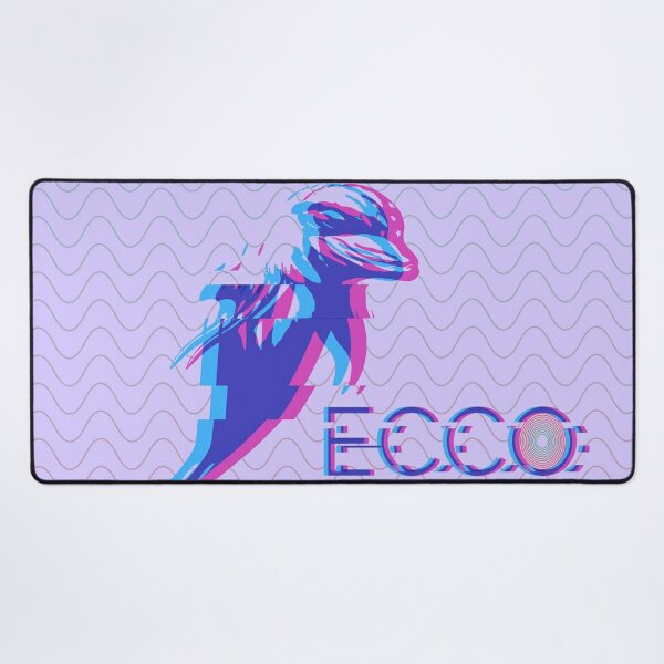 Ecco Text with Retro Sega Style Font Sticker for Sale by