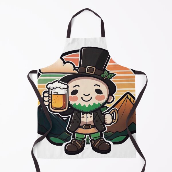 Artikelvorschau, Irischer Leprechaun hät ein Glas Guinness im Sonnenuntergang entworfen und verkauft von knuppify.