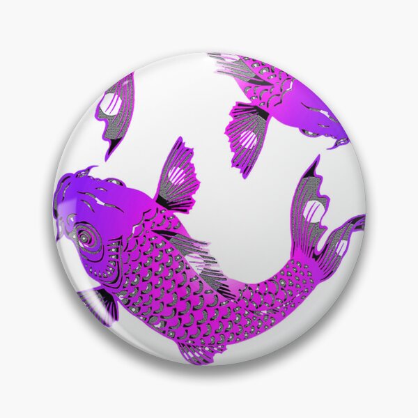 Item preview, Purple Koi Fish Zen Buddhist Art designed and sold by ChicFrecklesBe.