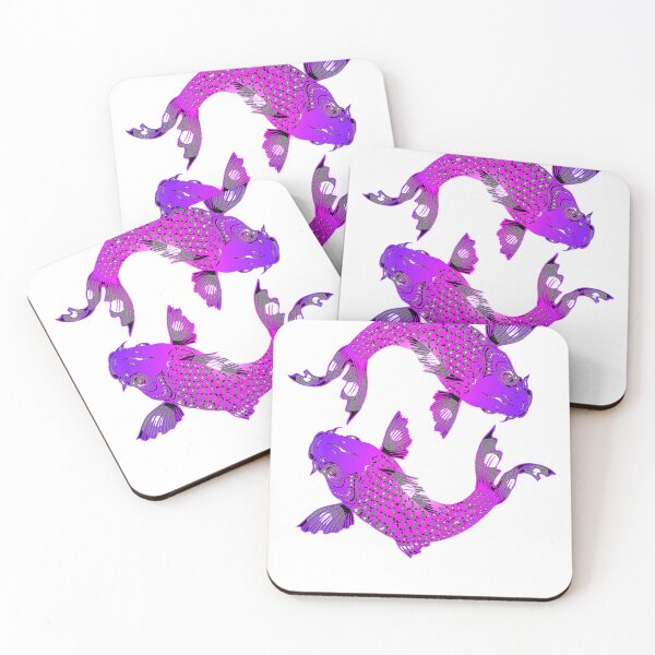 Item preview, Purple Koi Fish Zen Buddhist Art designed and sold by ChicFrecklesBe.