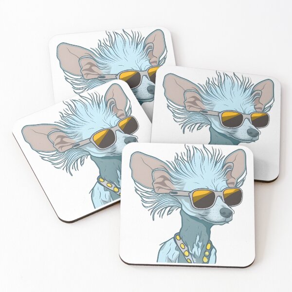 Item preview, Swag chinese crested dog with sunglasses designed and sold by frogkiller.