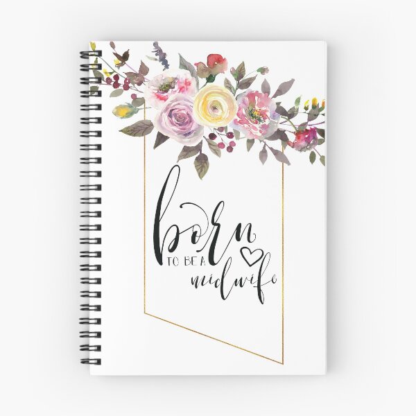 Item preview, born to be a midwife floral. designed and sold by Gallery Gift Shop.