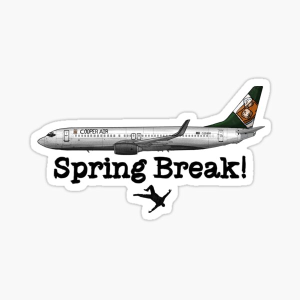 Spring Break Buzzfeed Unsolved Inspired Print Sticker Sticker