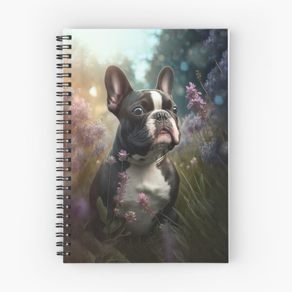 Item preview, Pied French Bulldog in a Flower Garden designed and sold by candiscamera.
