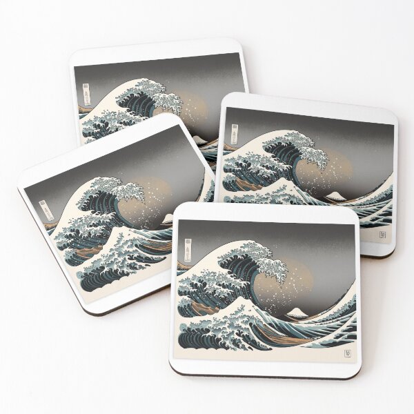 Item preview, Ukiyo-e Great Wave Black Tone designed and sold by Artisiano.