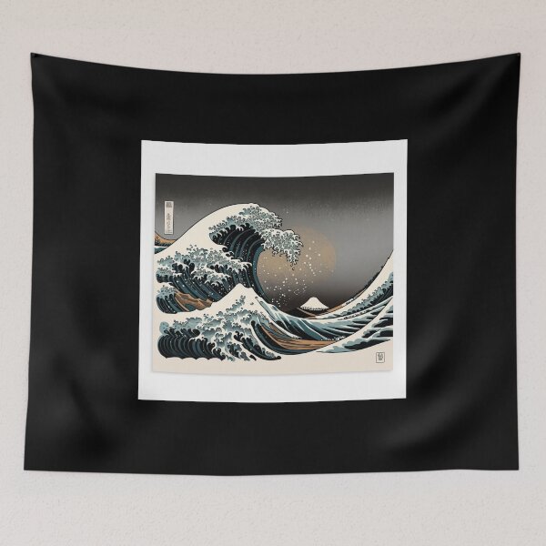 Item preview, Ukiyo-e Great Wave Black Tone designed and sold by Artisiano.