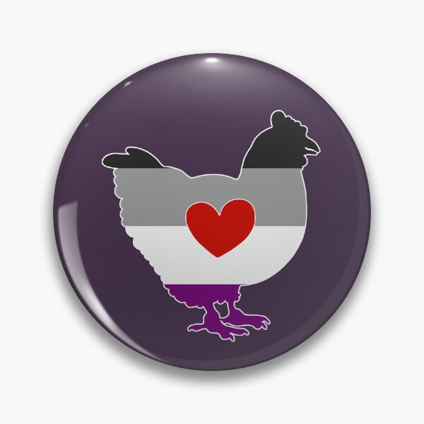 Item preview, Asexual Chicken Lover - LGBTQ Asexual Flag Heart 02 Purple designed and sold by Puddmuppy.