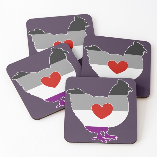 Item preview, Asexual Chicken Lover - LGBTQ Asexual Flag Heart 02 Purple designed and sold by Puddmuppy.