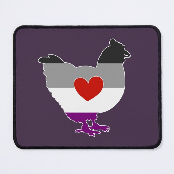 Item preview, Asexual Chicken Lover - LGBTQ Asexual Flag Heart 02 Purple designed and sold by Puddmuppy.