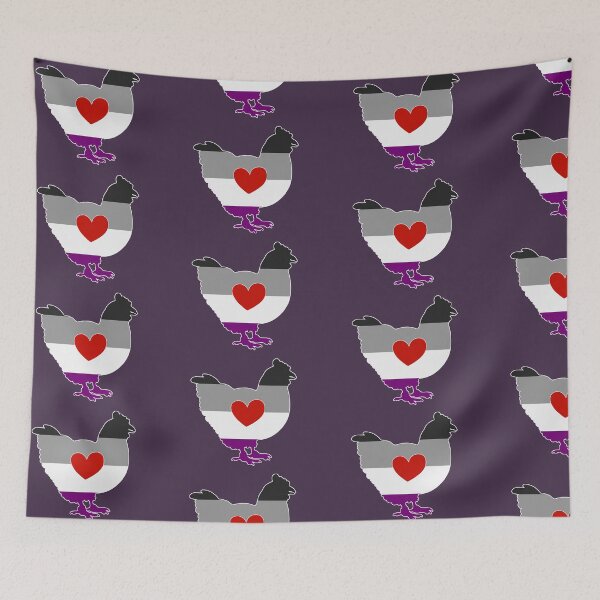 Item preview, Asexual Chicken Lover - LGBTQ Asexual Flag Heart 02 Purple designed and sold by Puddmuppy.