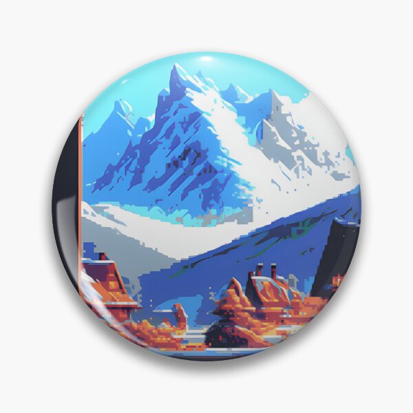 Item preview, Snowy Mountains Pixel Art designed and sold by Recedia.