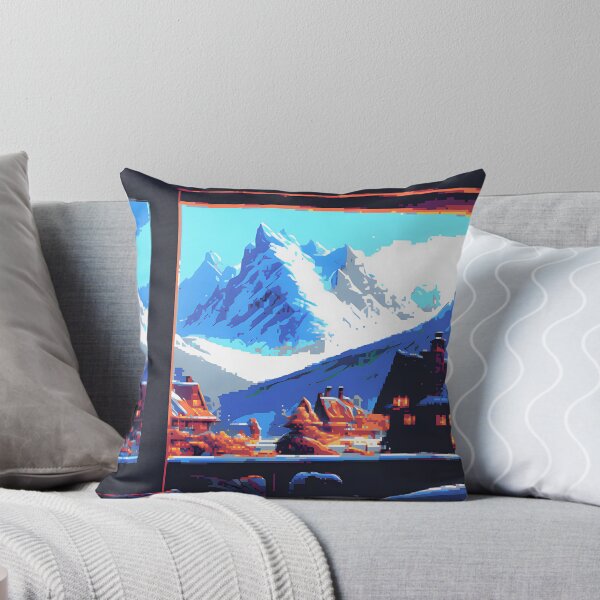 Item preview, Snowy Mountains Pixel Art designed and sold by Recedia.