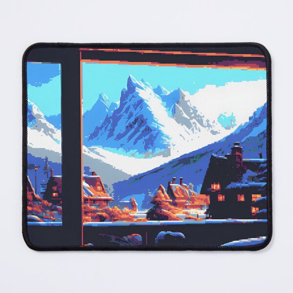 Item preview, Snowy Mountains Pixel Art designed and sold by Recedia.