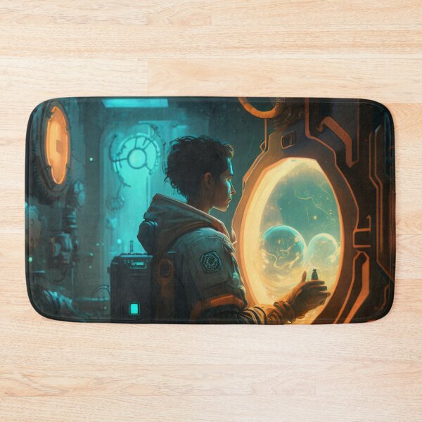 Item preview, The Futuristic Explorers: A Digital Painting of a City Fueled by Technology and Curiosity designed and sold by oanaunciuleanu.