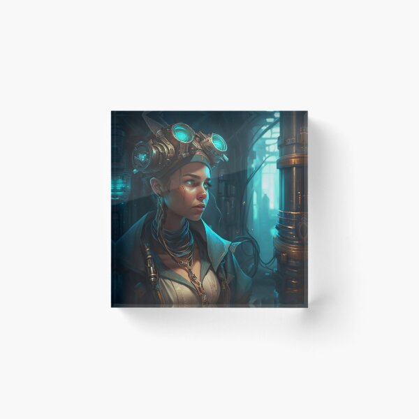 Item preview, The Futuristic Explorers: A Digital Painting of a City Fueled by Technology and Curiosity designed and sold by oanaunciuleanu.