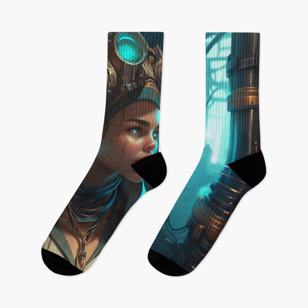 Item preview, The Futuristic Explorers: A Digital Painting of a City Fueled by Technology and Curiosity designed and sold by oanaunciuleanu.