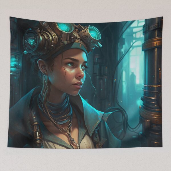Item preview, The Futuristic Explorers: A Digital Painting of a City Fueled by Technology and Curiosity designed and sold by oanaunciuleanu.