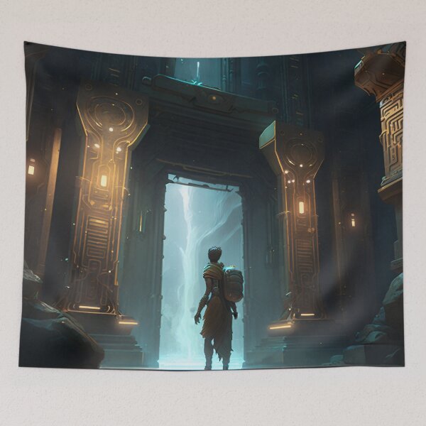 Item preview, The Futuristic Explorers: A Digital Painting of a City Fueled by Technology and Curiosity designed and sold by oanaunciuleanu.