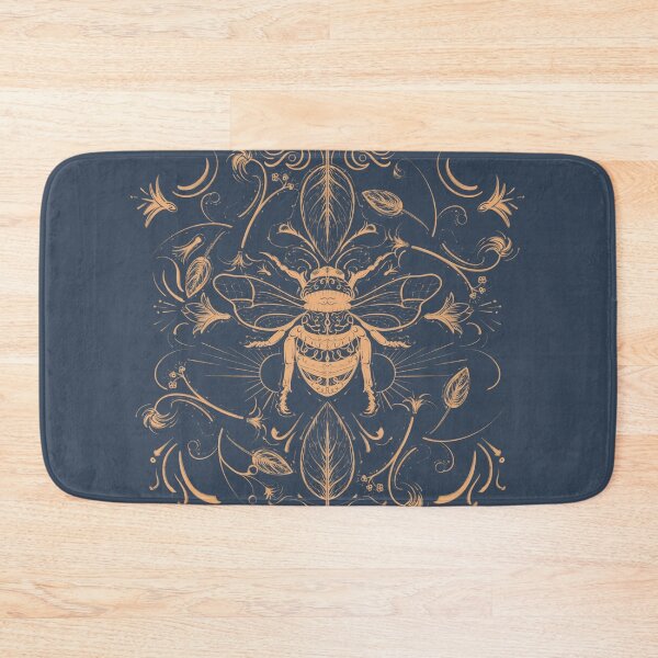 Item preview, Bumblebee illustration with navy blue background  designed and sold by AYA ..