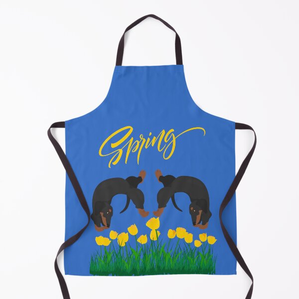 Item preview, Dachshund Dog with Tulip Flowers and Spring Sign designed and sold by SeasonalDogs.