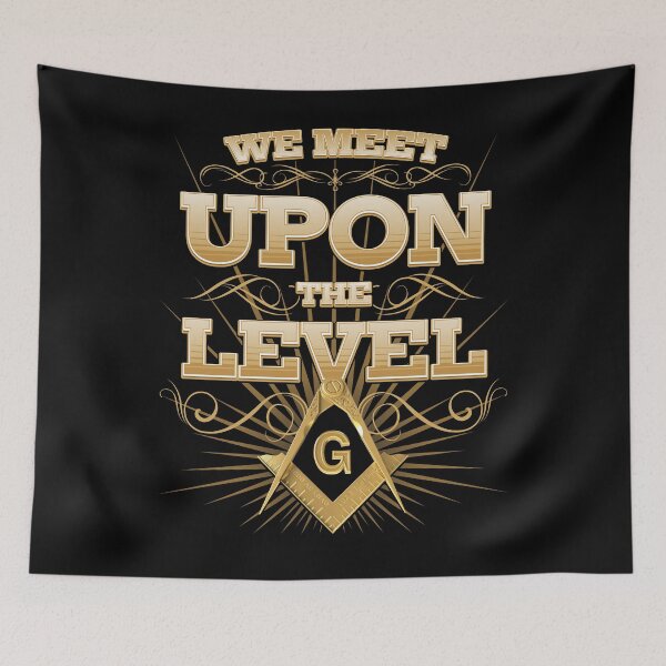 Item preview, Freemason Meet Upon The Level Square and Compass Masonic designed and sold by MasterMasonMade.