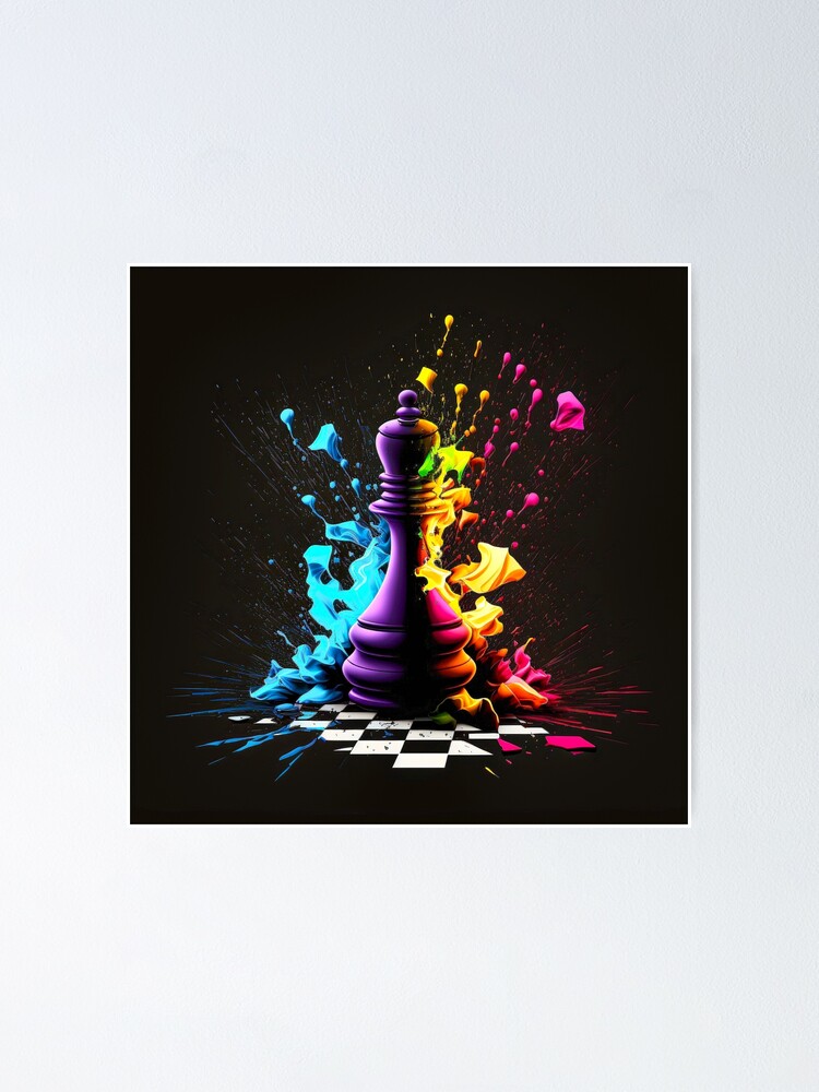 Chess Space' Poster, picture, metal print, paint by DecoyDesign