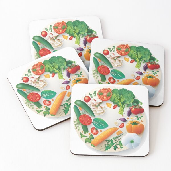 Aperçu de l'œuvre Autocollant Assiette de Légumes Assortis créée et vendue par omar-sticker11.