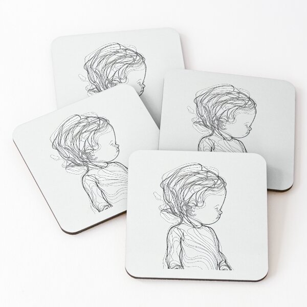 Item preview, Modern Line Art of a Child for Tshirt, Wall Decor, and Sticker designed and sold by DafGole.