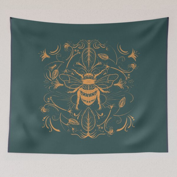 Item preview, Bumblebee illustration with green background  designed and sold by AYA ..