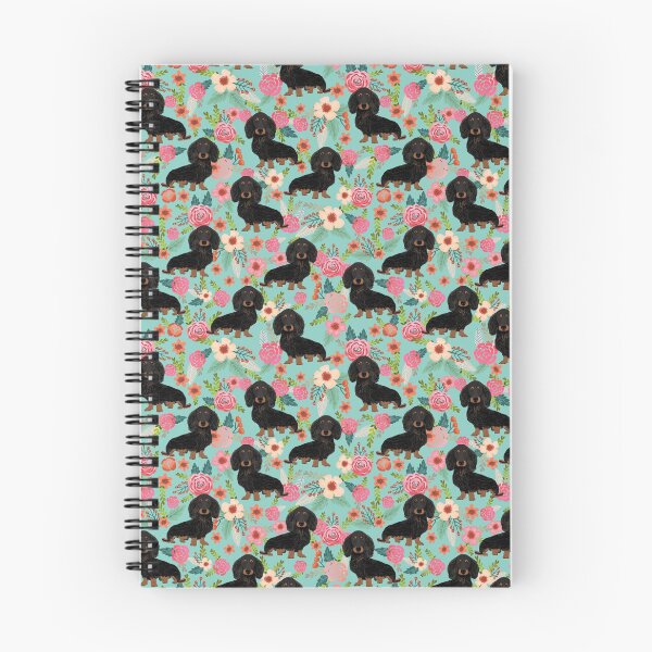 Item preview, Doxie Florals - vintage doxie and florals gift gifts for dog lovers, dachshund decor, black and tan doxie designed and sold by deardoxie.