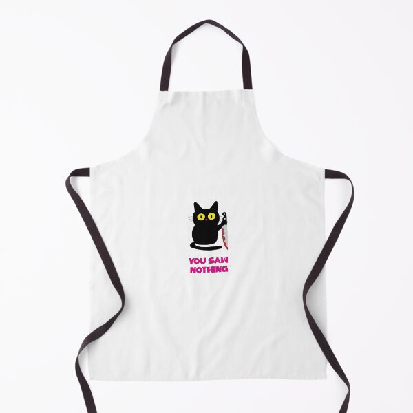 Item preview, Cat holding knife with blood - you saw nothing designed and sold by Galena Georgieva.