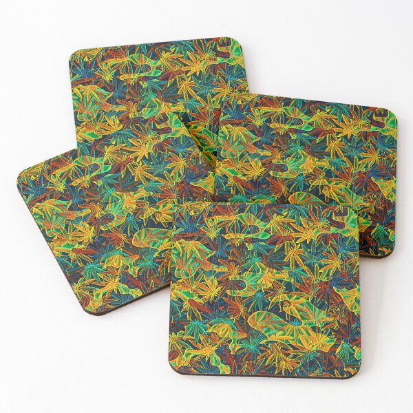 Item preview, Colorful Marijuana Leaf Smoke Print AD designed and sold by WildArtDesigns.